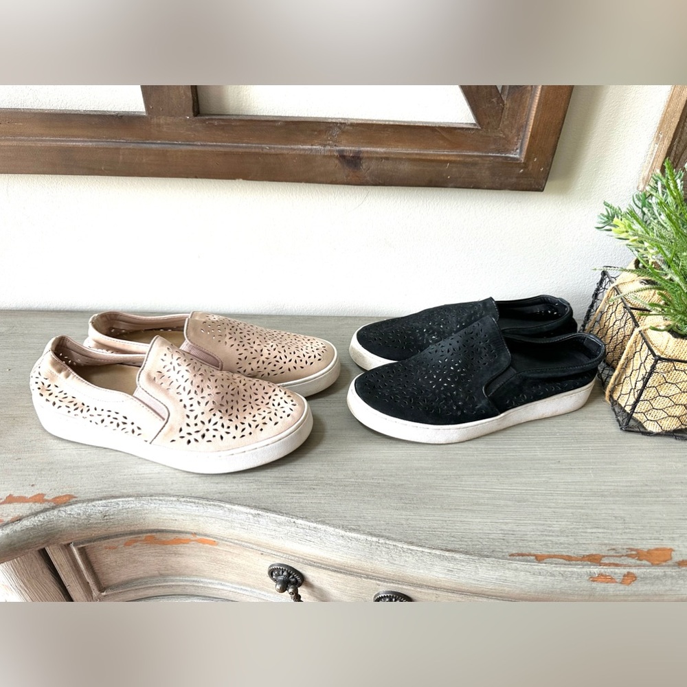 Vionic Slip-On Sneakers in Pink and Black